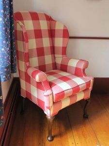 Plaid Wing Chair | Cape Cod Upholstery Shop | South Dennis, MA