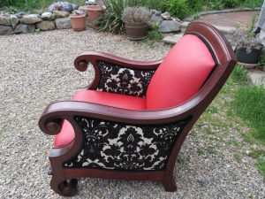 Mahogany Chair 2 | Upholstered by Cape Cod Upholstery Shop | South Dennis, MA | Joe Gramm Upholsterer