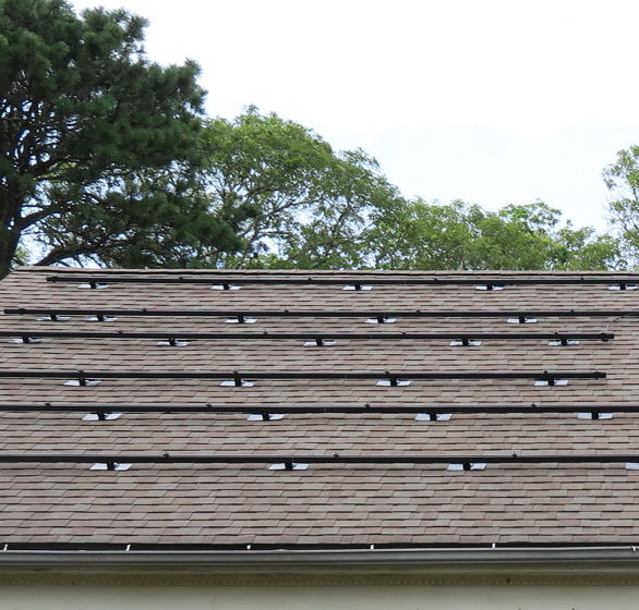Grid System for Solar panels at Cape Cod Upholstery Shop located in South Dennis, Ma