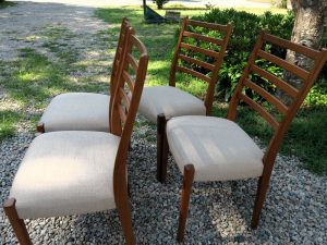 Set of 4 Dining Chairs | Upholstered by Cape Cod Upholstery Shop | South Dennis, MA