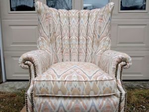 Channel Back Wing Chair | Cape Cod Upholstery Shop | South Dennis, MA