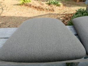 One of a set of six dining room seats ready to be installed on the chairs by the customer | Upholstered in a Greenhouse Fabric with Krypton protective finish | Upholstered by Cape Cod Upholstery Shop | Located in South Dennis, MA 02660