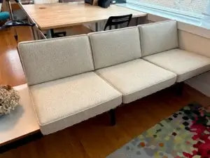 Herman Miller Mid Century Modern bench cushions circa 1955. Cushions fabricated by Cape Cod Upholstery Shop | Located in South Dennis, MA 02660