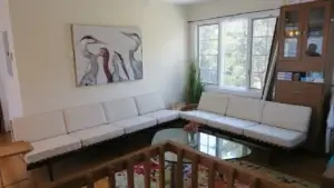 Herman Miller Mid Century Modern sectional sofa and loveseat cushions circa 1955. Cushions fabricated by Joe Gramm of Cape Cod Upholstery Shop | South Dennis, MA 02660