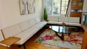 Herman Miller Mid Century Modern sectional sofa and loveseat cushions circa 1955. Cushions fabricated by Joe Gramm of Cape Cod Upholstery Shop | South Dennis, MA 02660