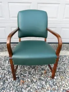 Circa 1940's Department of the Navy office chair. Upholstered by Joe Gramm of Cape Cod Upholstery Shop - South Dennis, MA 02660