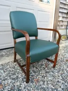Circa 1940's Department of the Navy office chair. Upholstered by Joe Gramm of Cape Cod Upholstery Shop - South Dennis, MA 02660