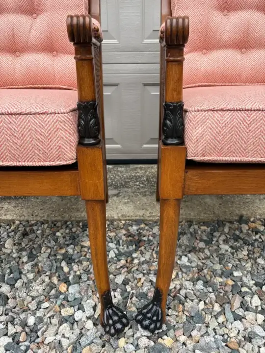 Lillian August Cane Chairs-4. Cushions fabricated by Joe Gramm of Cape Cod Upholstery Shop | South Dennis, MA 02660