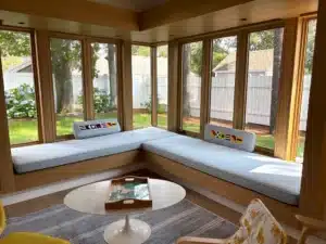 Window Seat Cushions 1. Cushions fabricated by Joe Gramm of Cape Cod Upholstery Shop | South Dennis, MA 02660